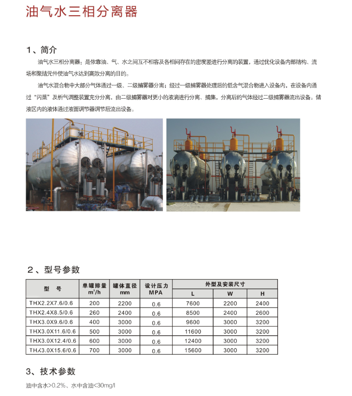 油气水三相分离器