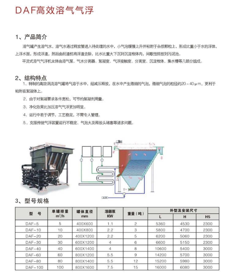 DAF高效溶气气浮